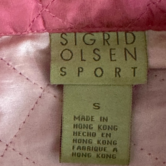 Sigurd Olsen sport sz sm quilted lightweight jacket in deep pink, lt pink - Picture 13 of 13